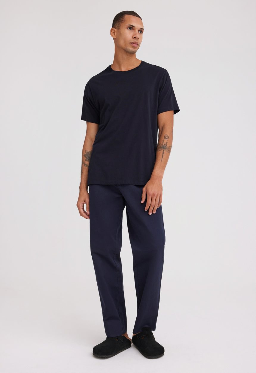 Jac + Jack Sans Cotton Tee - Darkest Navy